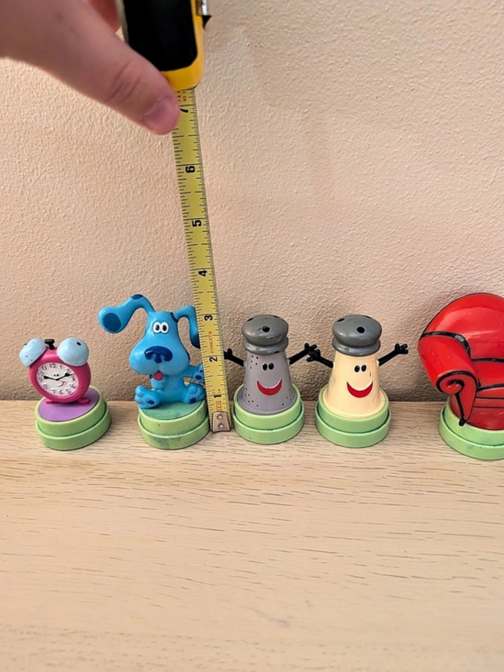Vintage Blues Clues Figurine Stamps